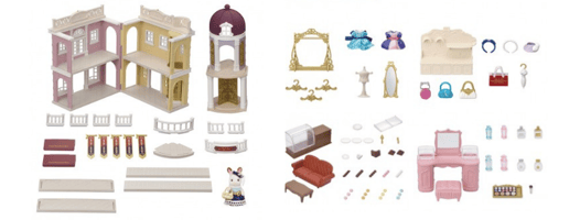 Everything in the Calico Critters Town Grand Department Store Gift Set.
