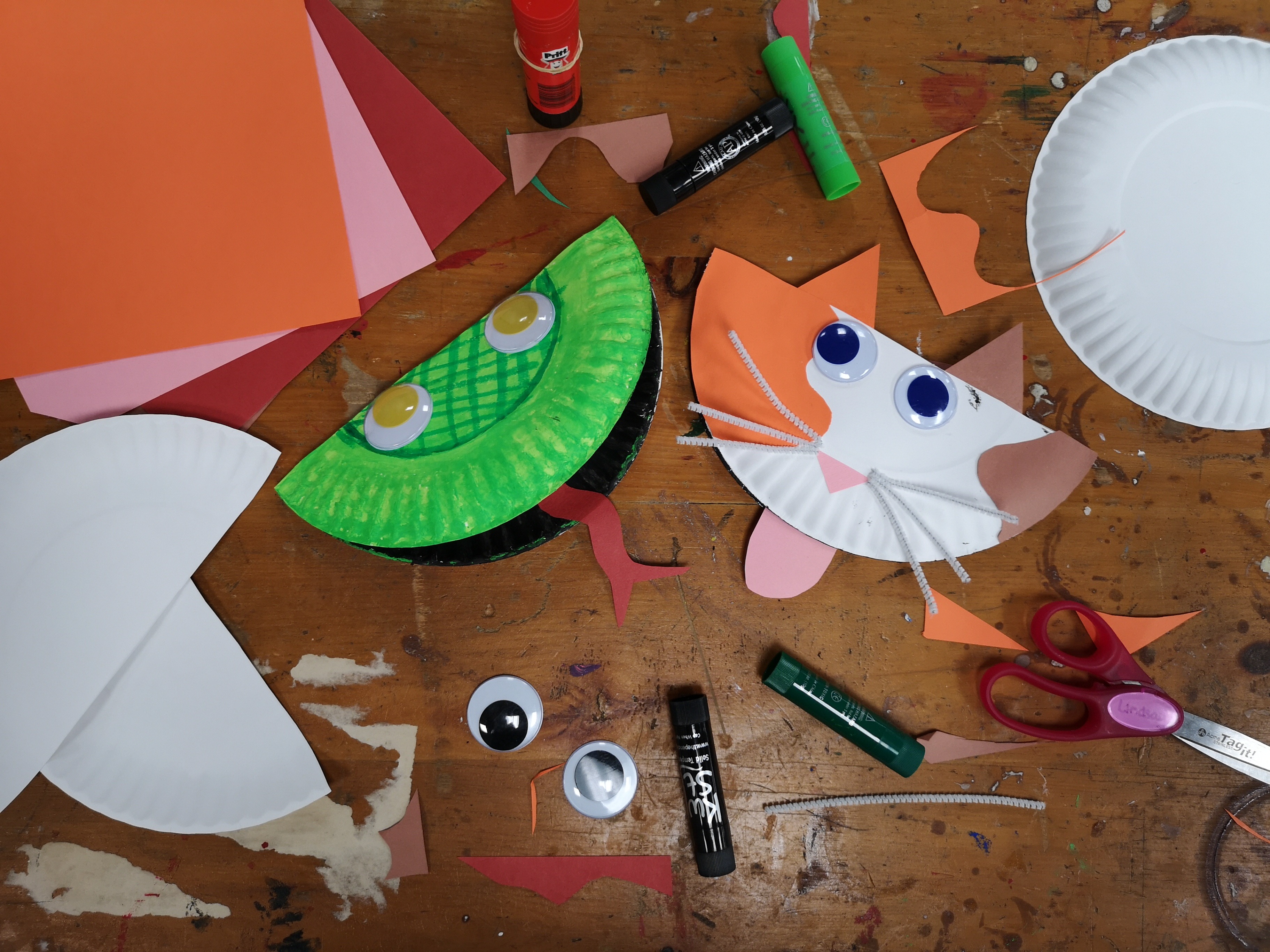 Paper Plate Animal Puppets
