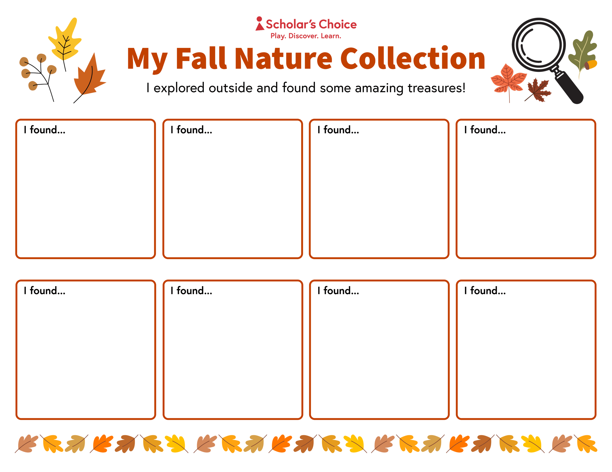 Fall nature collection_printable