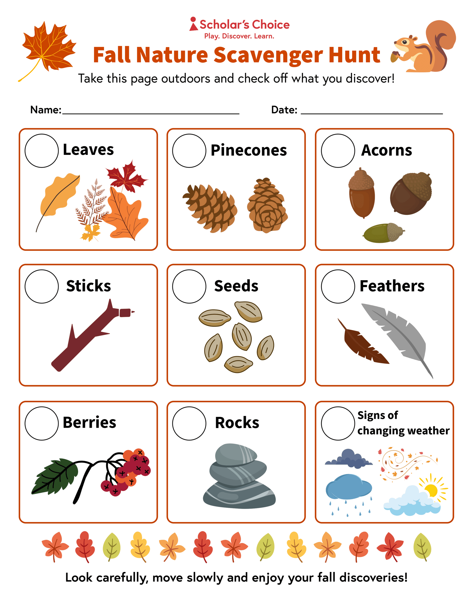 fall scavenger hunt_printable