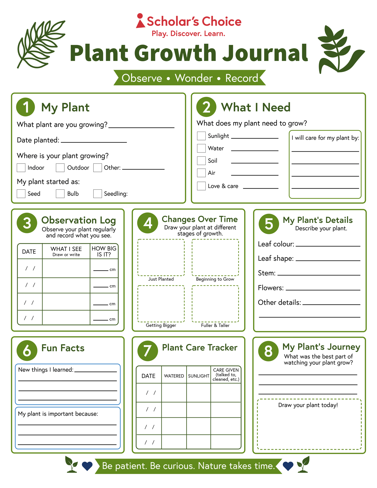 pic plant growth journal_printable