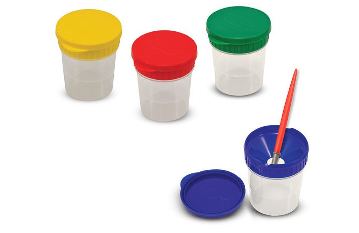 spill proof paint cups