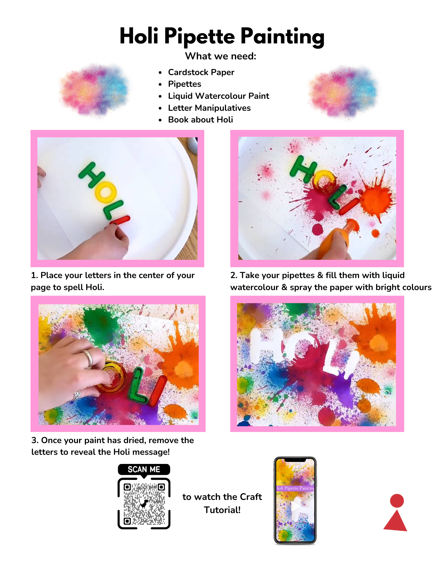 Holi Pipette Painting