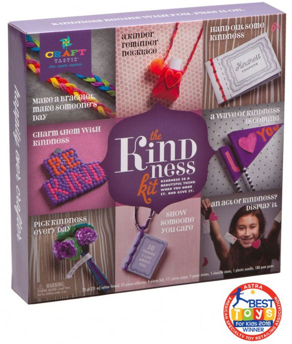  Craft boxes like Craft-tastic's  Kindness Kit  are a great way to begin introducing the gift of kindness to young children.  