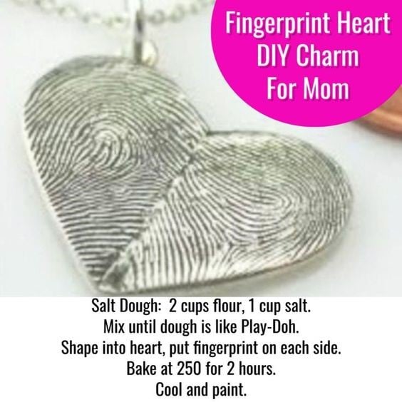 Infant Program Fingerspring Heart DIY Charm For Mom