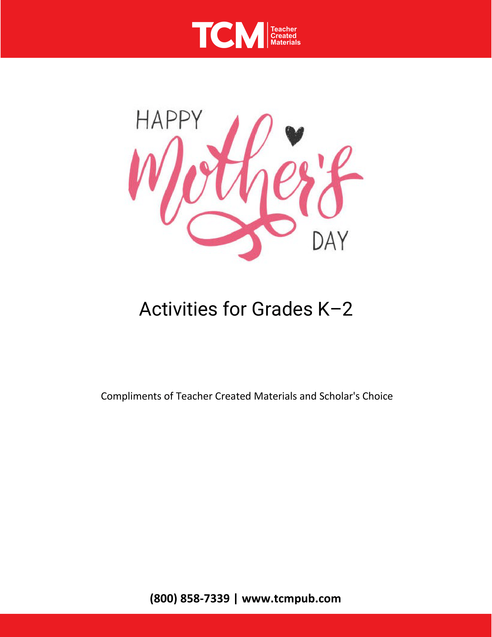 Mothers Day Activity Pages K-2-1